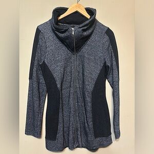 TONIA DEBELLIS Tunic Length Athletic Full Zip Jacket